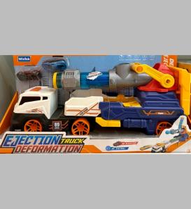 "Ejection Truck Deformation – Toy Truck with Projectile Launcher and Alloy Cars for Kids"