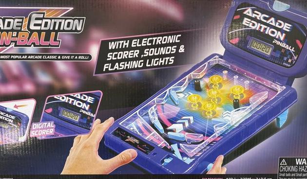 Arcade Edition Electronic Pinball Machine – Tabletop Game with Lights, Sound & Digital Scorer